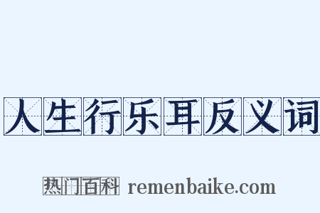 人生行乐耳反义词是什么意思的图片